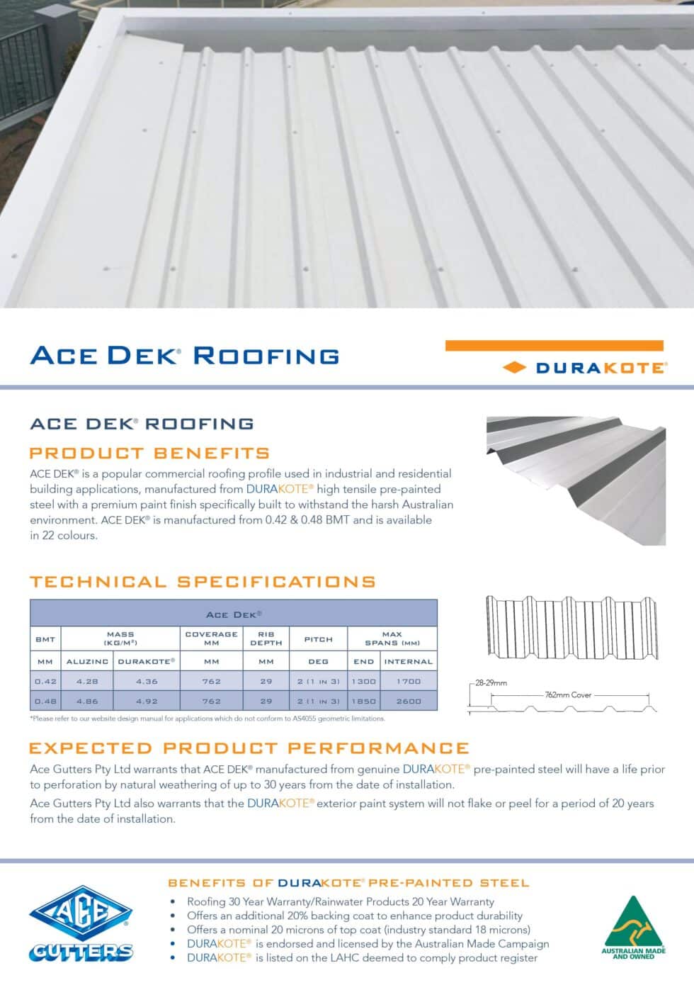 Brochures and Warranties Ace Gutters